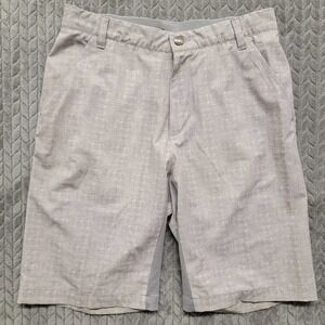 Adidas Ultimate Stretch Golf Shorts Elastic Waist Gray Mens Size 30 Check‎
